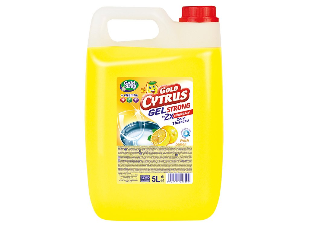 GOLD CYTRUS STRONG saponát na riad - citrón 5l