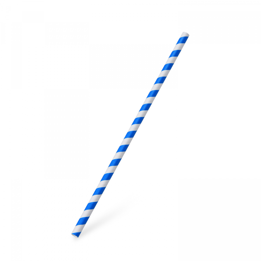 Slamka JUMBO PAP papierová 25cm 8mm modrá 100ks