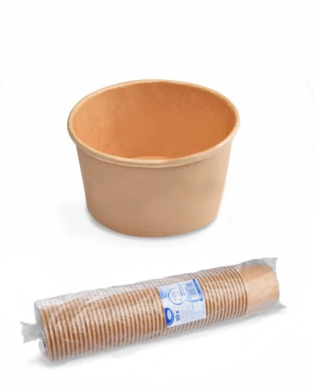 Miska papierová Kraft 350ml f115 á-50ks