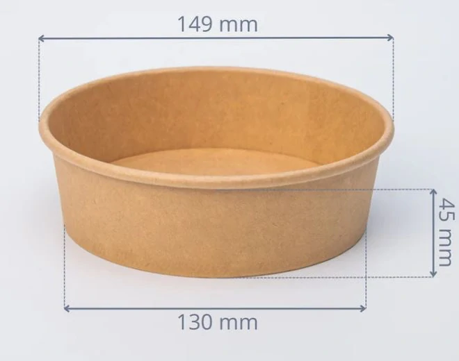 Miska papierová KRAFT 500ml f150 á-50ks