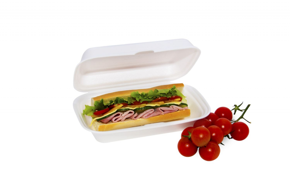 Menu box XPS na hamburger veľký 185x133x75mm biely 125ks