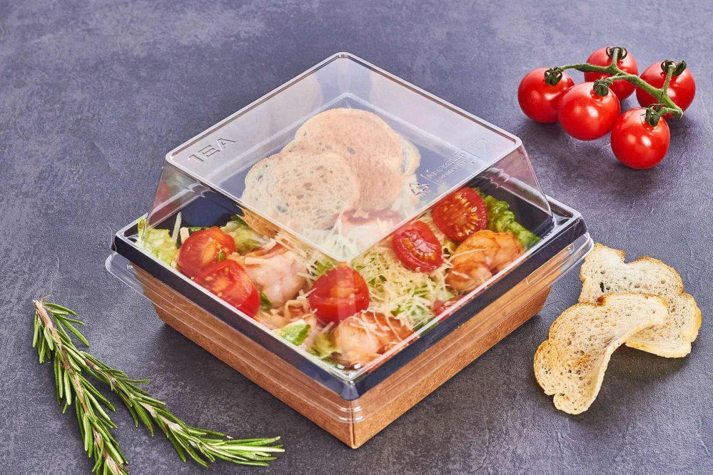 Veko rPET vypuklé 40mm na EKO-BOX OneClick 550ml á-50ks