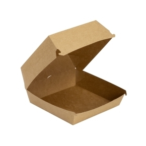 Papierový BOX hamburger 120x120x70 hnedý 50ks