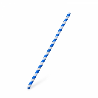 Slamka JUMBO PAP papierová 25cm 8mm modrá 100ks