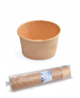 Miska papierová Kraft 350ml f115 á-50ks