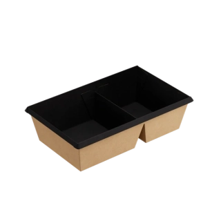 EKO-BOX 2-dielný OneClick 800ml hnedo-čierný á-50ks