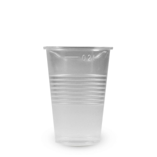 Pohár 200ml PP priehľadný 100ks 