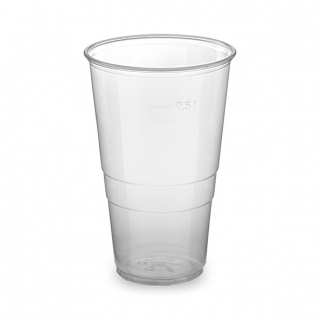 Pohár 500ml PP priehľadný 50ks 