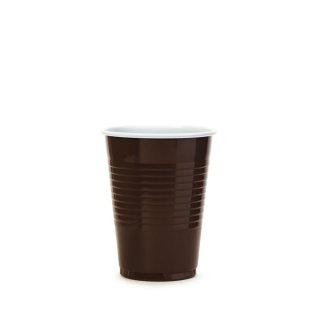 Pohár 180ml PP hnedo-biely 100ks